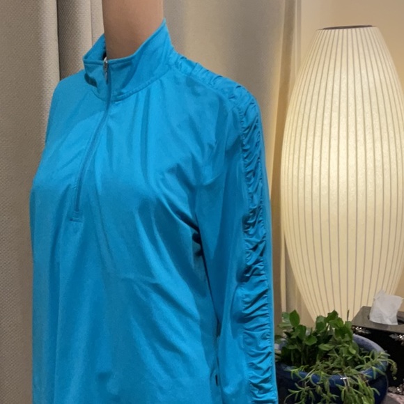 TTP 21 inches with stretch length 26 inches turquoise pull pull over with zipper - Picture 8 of 9